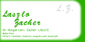laszlo zacher business card