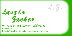 laszlo zacher business card